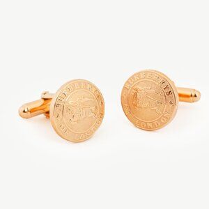 Burberry Vintage Gold-Tone Equestrian Knight Cuff Links